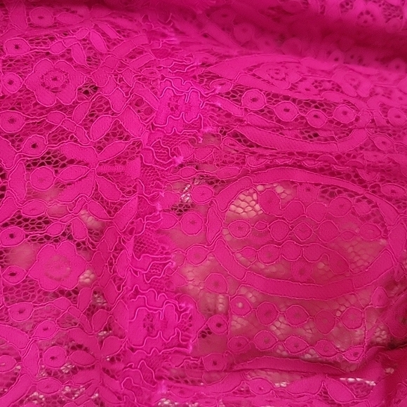 Free People Magenta Lace Mini Dress Size Small - Picture 3 of 4